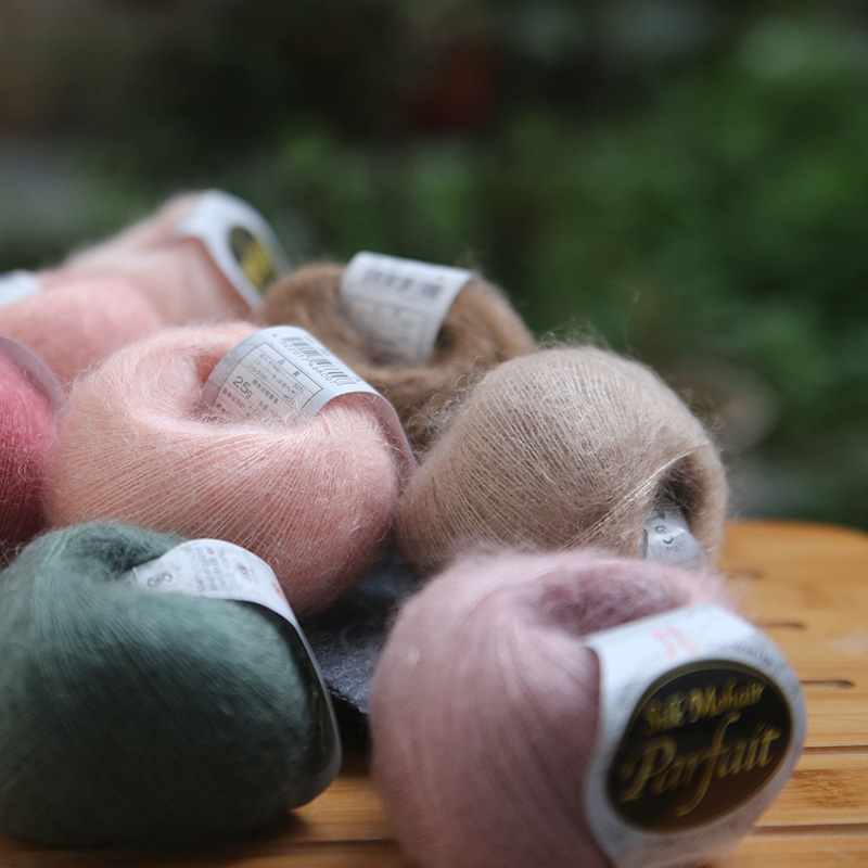 Пряжа из шелкового мохера Miyu Shop, импорт из Японии, новый цвет, деликатная, гладкая, мягкая и теплая