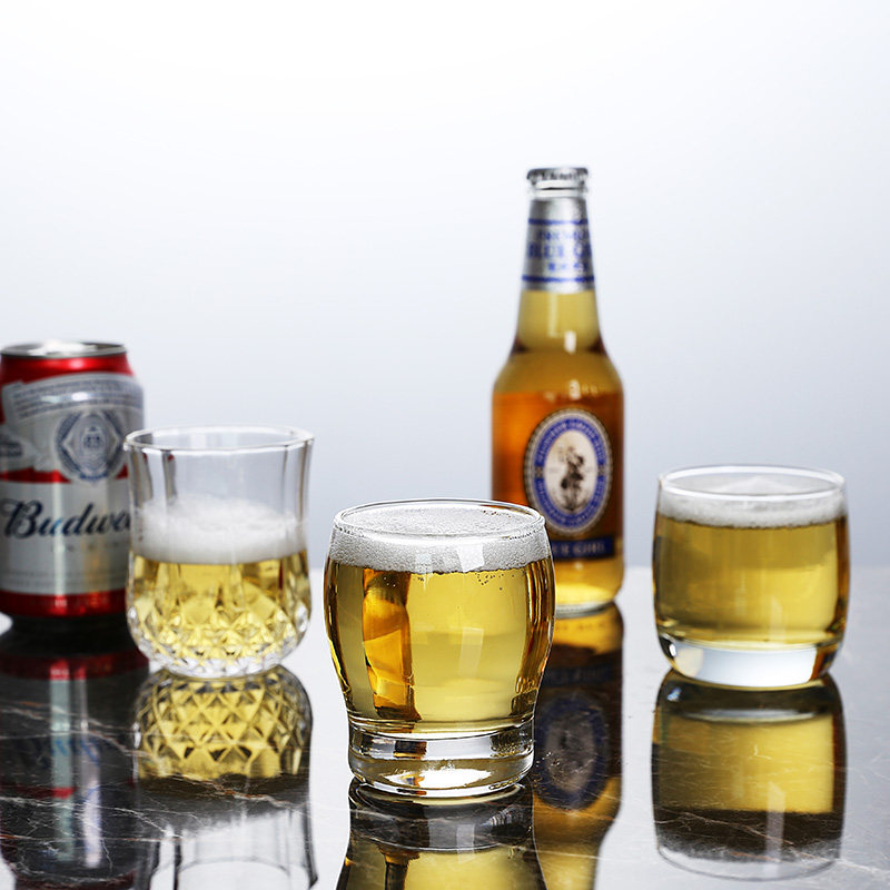 Круглый пивной стакан с расширенным дном, толстое стекло, стакан для напитков, виски, KTV, бар, ночная палатка