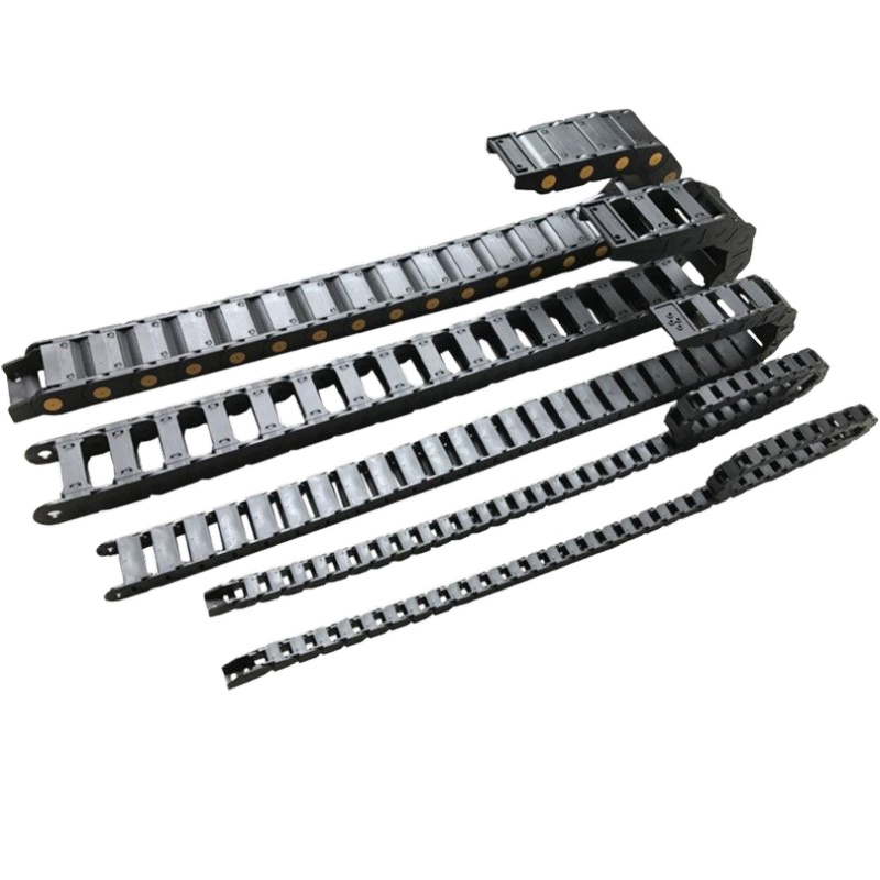 Прямая поставка производителя усиленной нейлоновой кабельной цепи из инженерного пластика для защиты кабелей, закрытая мостовая цепь для гравировального станка