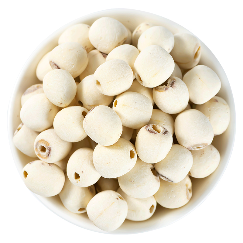 Сушеные семена лотоса Xun Baicao 500 г - очищенные свежие белые семена лотоса с эриалисом, порией, ямсом для супа Четырех Трав