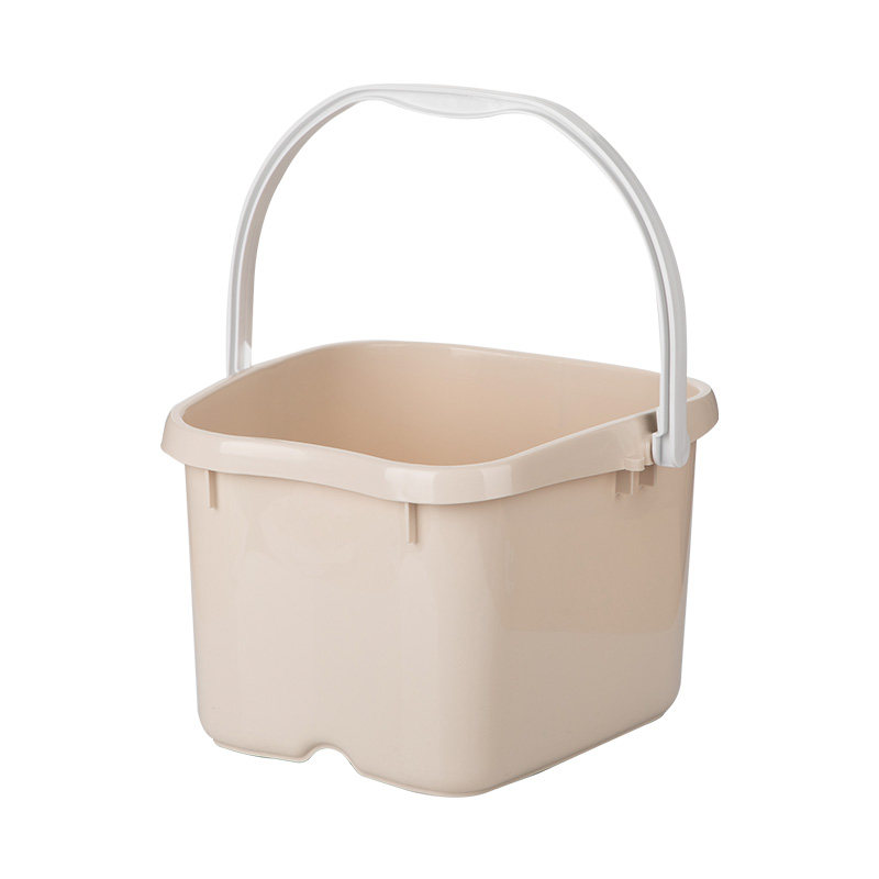 Chahua Square Foot Soaking Tub with Calf Support, Thickened Plastic Foot Bath Basin, Massage, Deep Foot Soak Basin