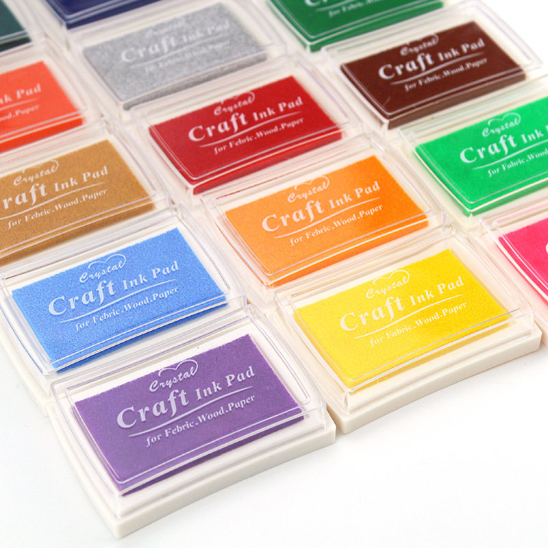 15 Colors Large Colored Ink Pads for DIY Rubber Stamps, Journal Decoration, Wedding Guest Tree, Finger Painting Ink