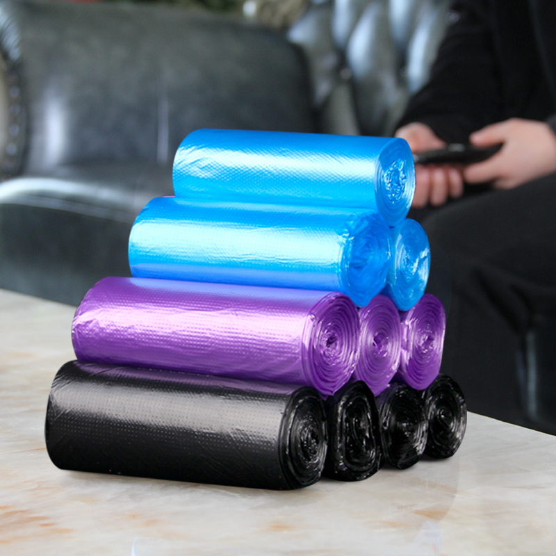 Толстые большие коммерческие кухонные мусорные пакеты экономичной упаковки, одноразовые черные пластиковые мешки с ручками для дома