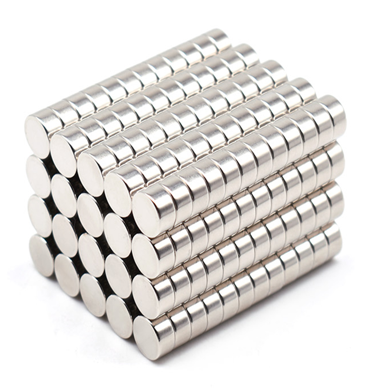 Beijing D10*2 Nickel-Plated Strong Neodymium Iron Boron Magnet Sheet Magnetic Block Magnetic Steel Round Magnet Teaching Aid Magnet