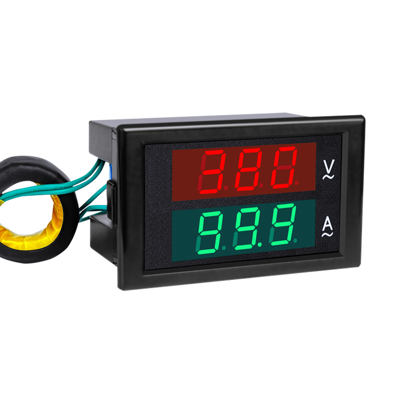 Цифровой вольтметр и амперметр переменного тока 220В 380В 50А 100А с двойным дисплеем DL85-2041 2042