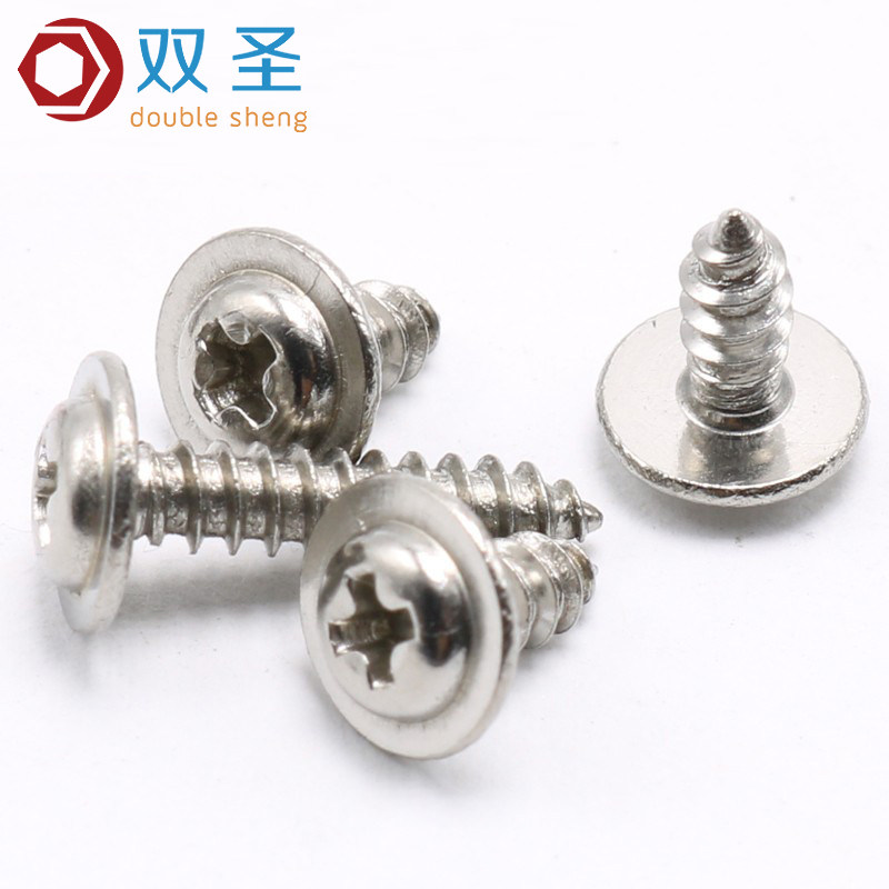 M1.7 M2 M2.3 M2.6 M3 M4 Stainless Steel 304 Round Head Self-tapping Screws with Washers