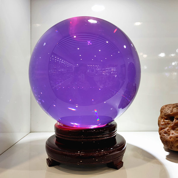 Премиум фиолетовый кристаллический фэншуй шар для привлечения богатства и удачи - украшение для гостиной, прихожей, спальни и офисного стола