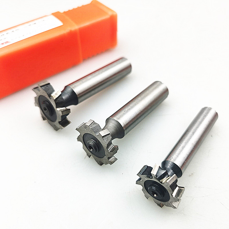 Semi-circular Keyway End Mill, Super Hard HSS-E High-speed Steel, Straight Shank T-slot Crescent Cutter 3*10 4*16 5*19