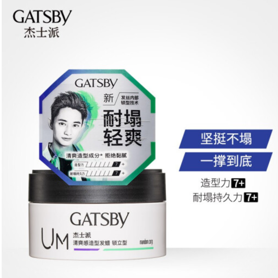 Восковая паста для укладки волос JieShiPai Matte 80 г - долговременная глина для мужчин, естественный объем с легким ароматом для женщин