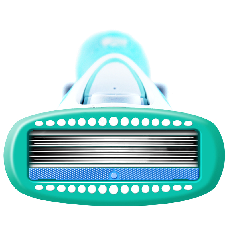 Комфортная женская бритва Shuqi с 1 лезвием - мягкое удаление чувствительных волос на интимных участках, ногах и всем теле с 5-слойным лезвием