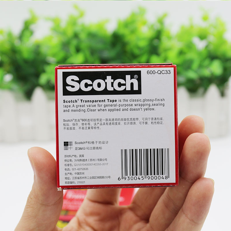 3M Scotch прозрачная лента для теста на адгезию 600-3/4 19мм х 32.9м лента 12.7мм для проверки адгезии чернил