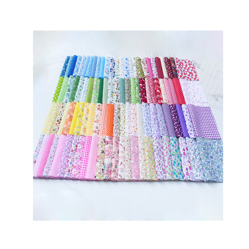 Ткань Baijia из хлопка с цветочным узором для ручных поделок, наборы для начинающих и резинки для волос