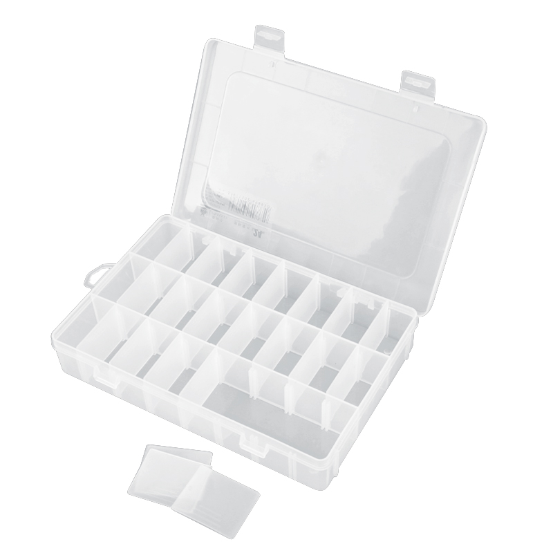 Прозрачный пластиковый органайзер Luxianzi с несколькими отделениями для электронных компонентов и мелких винтов