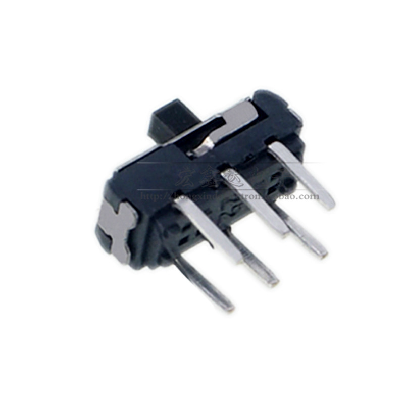 六脚直插 柄高2MM 拨动 滑动开关 两档/六脚 MSS22D18 直插 柄高2