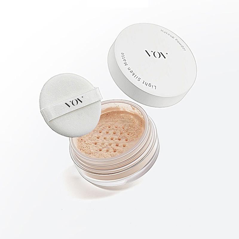 Легкая шелковистая рассыпчатая пудра VOV с эффектом тумана, тонкая прозрачная, ухаживающая за кожей, стойкая, натуральное покрытие, контроль жирности