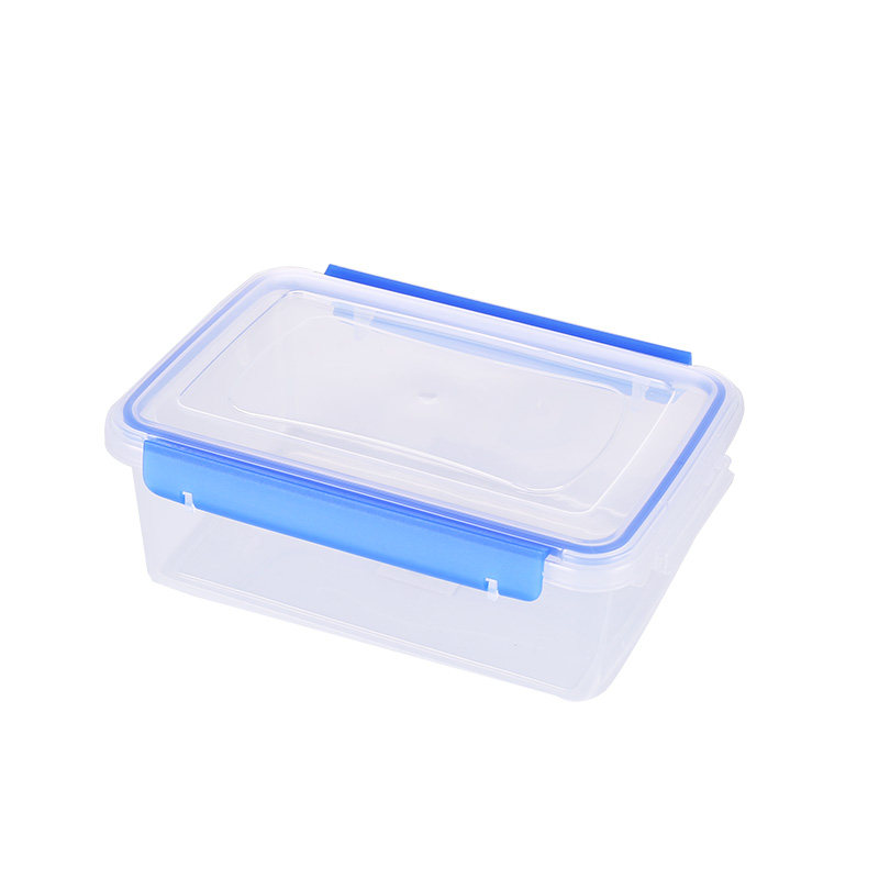 长方形塑料保鲜盒食品级冰箱收纳盒透明带盖可微波饭盒塑料盒华隆