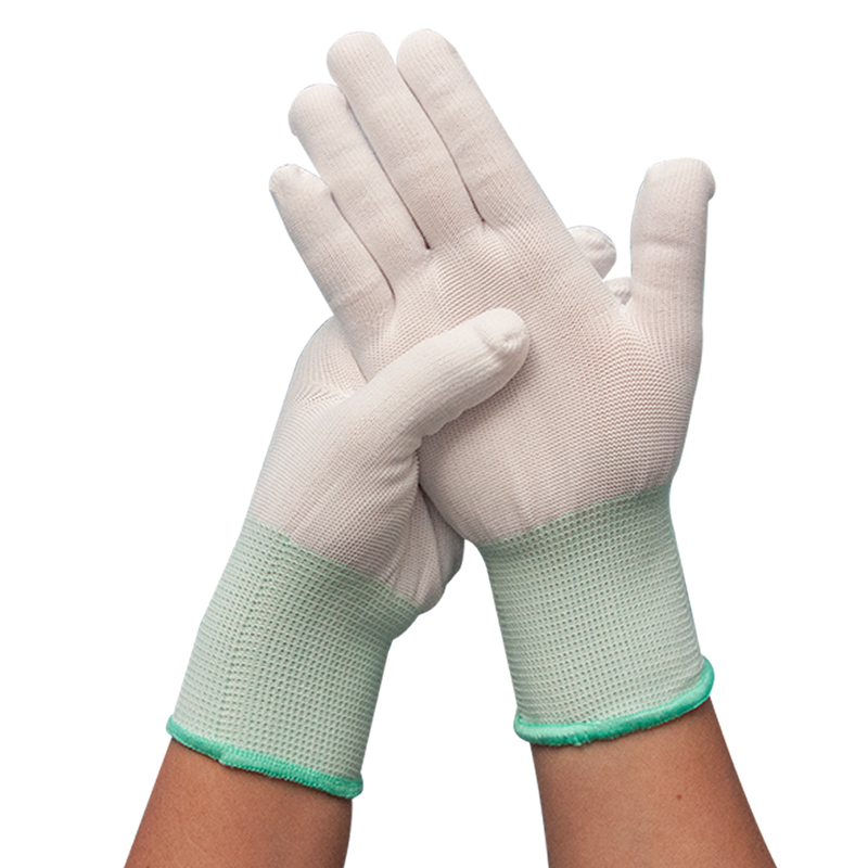 13-ниточные белые нейлоновые перчатки без пыли антистатические для сборочных работ утолщенные износостойкие противоскользящие рабочие перчатки напрямую от производителя