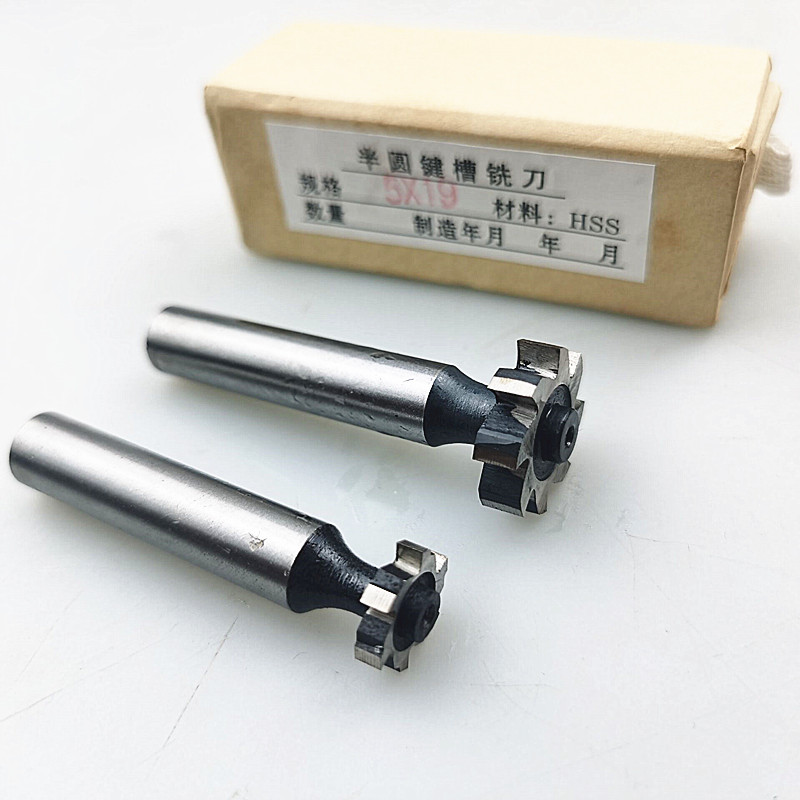 Полукруглый пазовый фрезер W6542 из быстрорежущей стали с прямым хвостовиком полумесяц 2.5X10 3X13 4X16 5X19 5X22
