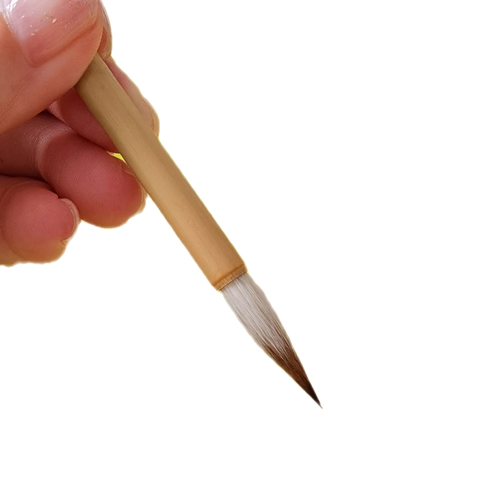 Кисть с волосом Grass Hat Cui, смешанная кисть для мелкой обводки, специально для рисования Bai Miao и узоров одежды художника Хэ Цзяина, стиль Сун