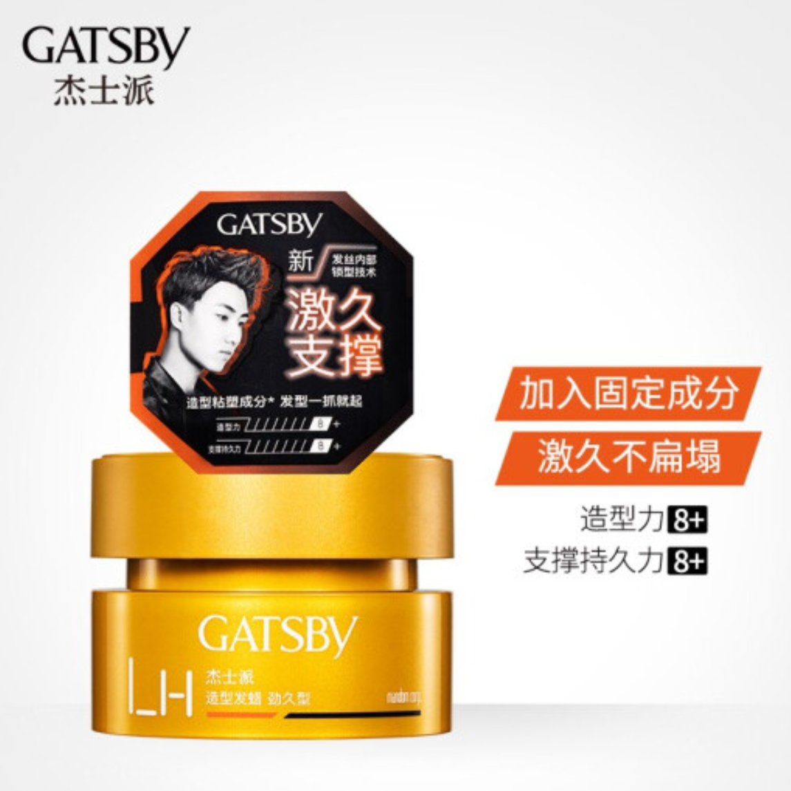 Восковая паста для укладки волос JieShiPai Matte 80 г - долговременная глина для мужчин, естественный объем с легким ароматом для женщин