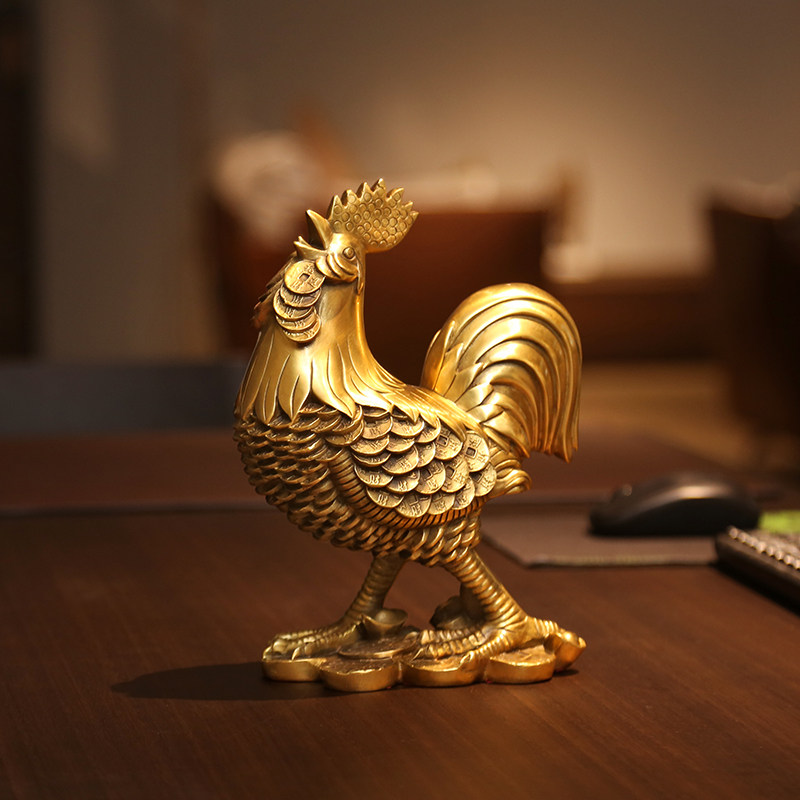Фигурка медного петуха от Tongxinxiang, малый и большой размер, знак зодиака Денежный петух, украшение для дома, декоративный элемент для гостиной