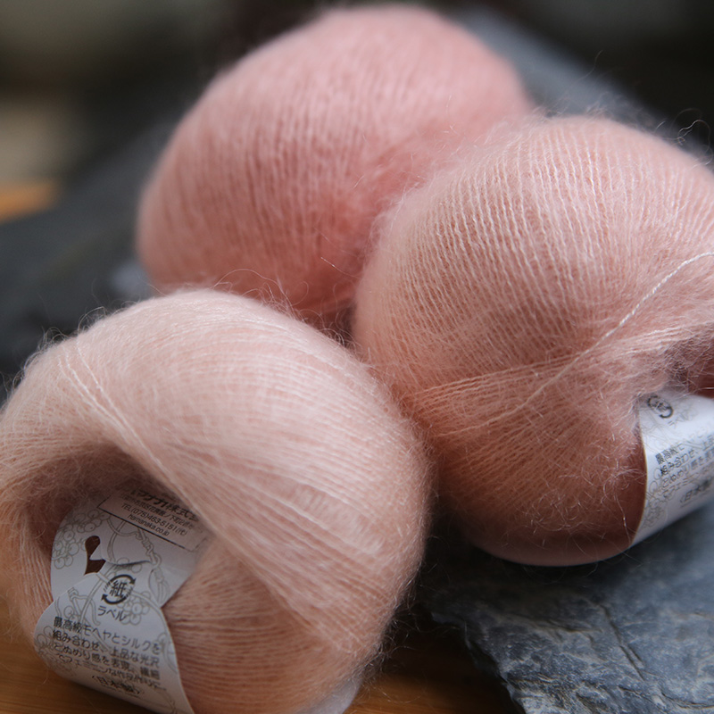 Пряжа из шелкового мохера Miyu Shop, импорт из Японии, новый цвет, деликатная, гладкая, мягкая и теплая