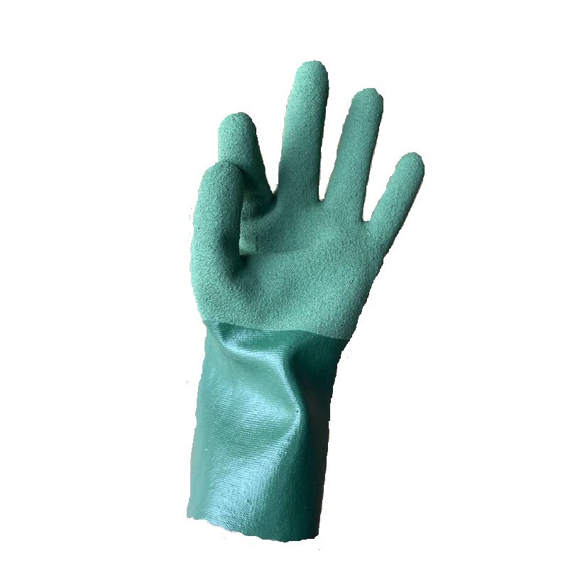 Оригинальные перчатки TOWA565 маслостойкие, водонепроницаемые, проколостойкие, противоскользящие, антибактериальные зеленые нитрильные, мягкие и износостойкие, для механики и рыболовства, размер 9