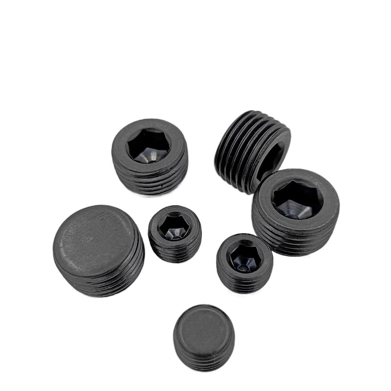 Запорный винт с глухой головкой, заглушка с шестигранным пазом, трубная крышка резьбовая, масляная заглушка BSPT 1/16-2 дюйма NPT