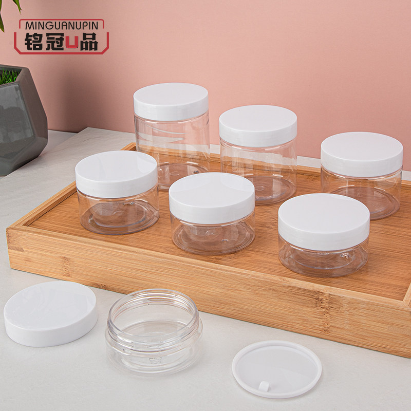 Производитель длительный склад 50 мл прозрачная упаковка для патчей для глаз с ланолином PET банка с широким горлышком для масок косметическая упаковка для кремов