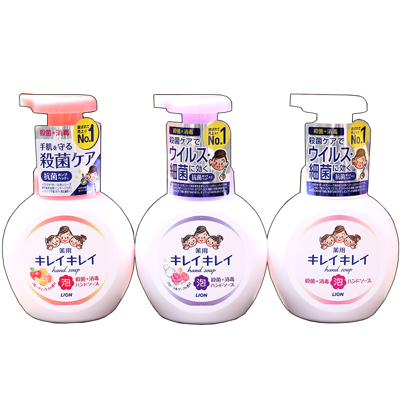 Антибактериальное + Дезинфицирующее Японское импортное жидкое мыло LION на растительной основе, 250 мл, увлажняющая пена