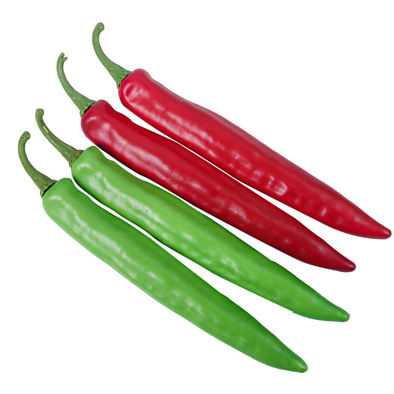 Имитированная модель перца чили, искусственный зеленый и красный перец для демонстрации в холодильнике и шкафу, фотография, обучающие и декоративные предметы