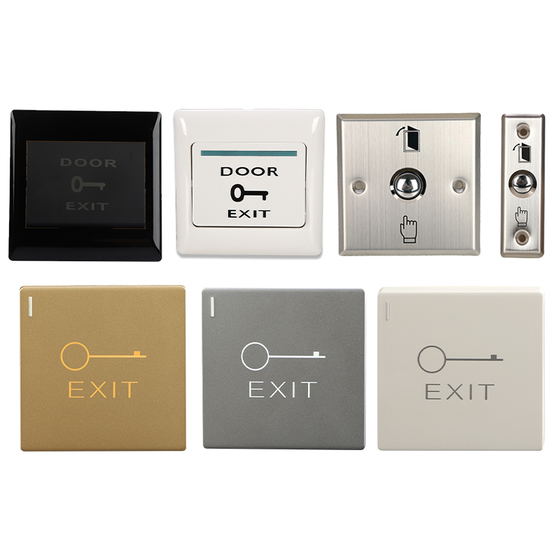 Кнопка выхода для дверного доступа Gongchuang тип 86 из нержавеющей стали, стабильная, прочная, черная и белая, с монтажной коробкой