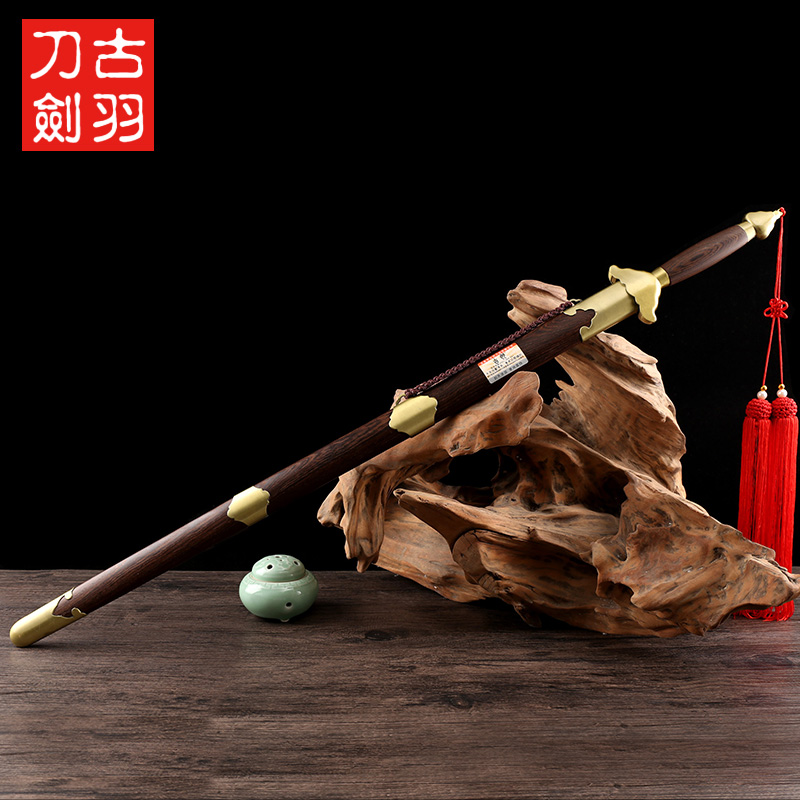 Меч Лунцюань Гую фальшивый медный Тайцзи мягкий меч из нержавеющей стали с ребром для утренних тренировок ушу Тайцзи без заточки