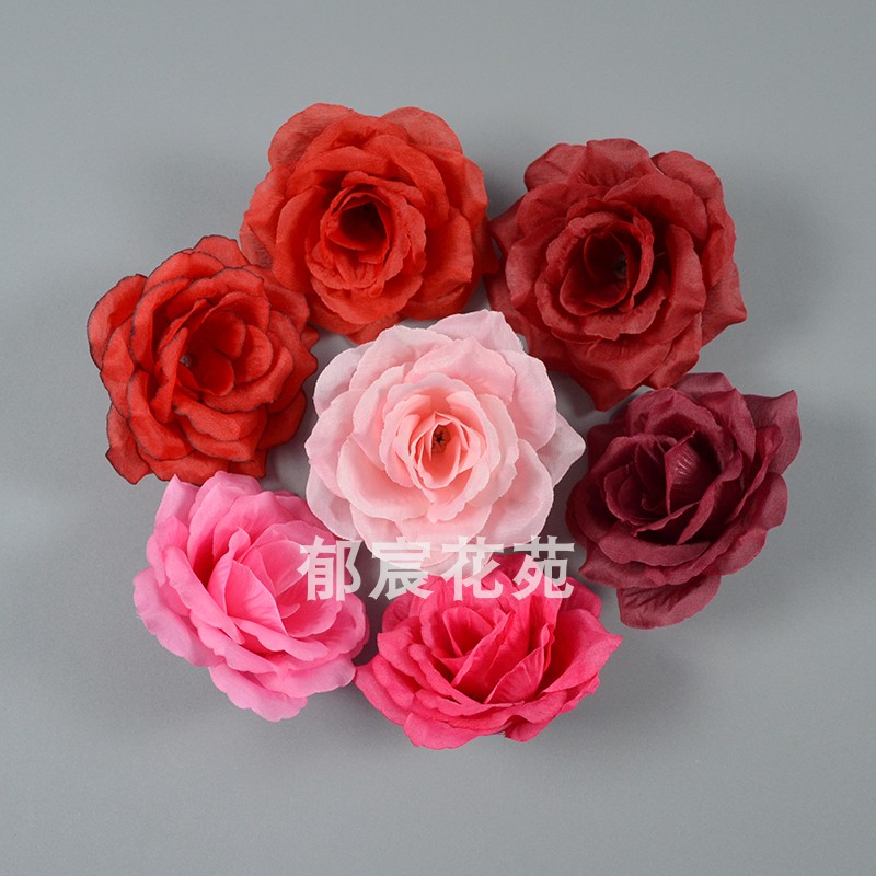 Искусственная золотая роза из шелка 10см для декора стены, свадебная арка, цветочный венок