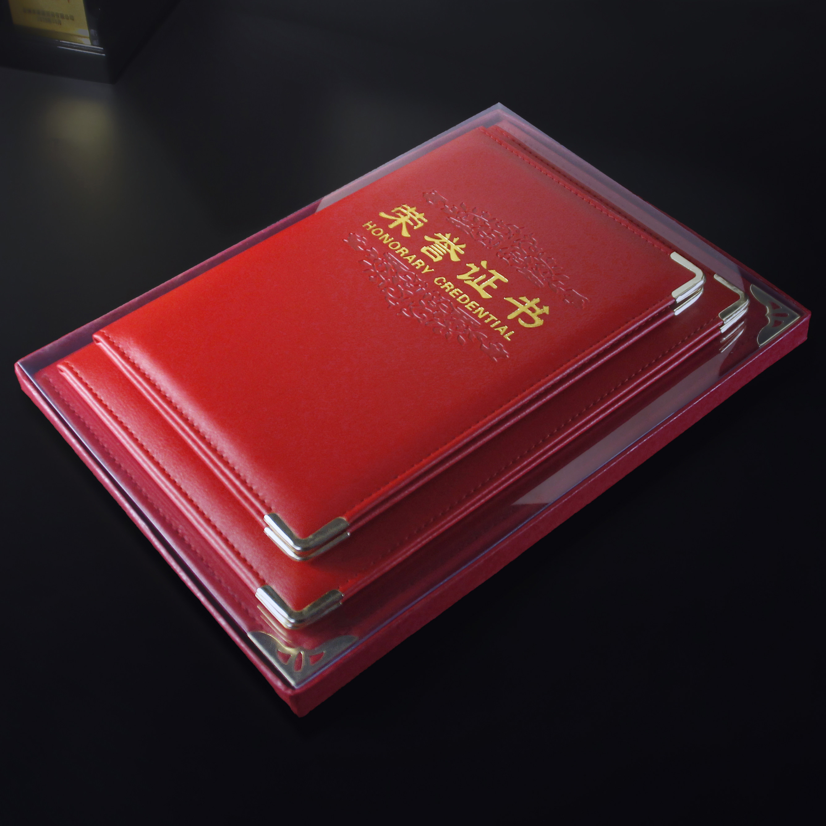 Кожаный футляр для почетных сертификатов A4, изготовленный на заказ, с коробкой, роскошное оформление дипломов и удостоверений оптовая продажа