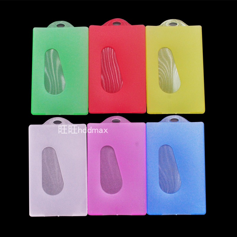 Цветной матовый прозрачный держатель для пластиковых карт из жесткого пластика для проездных, студенческих и банковских карт, защитный чехол для IC-карт и документов