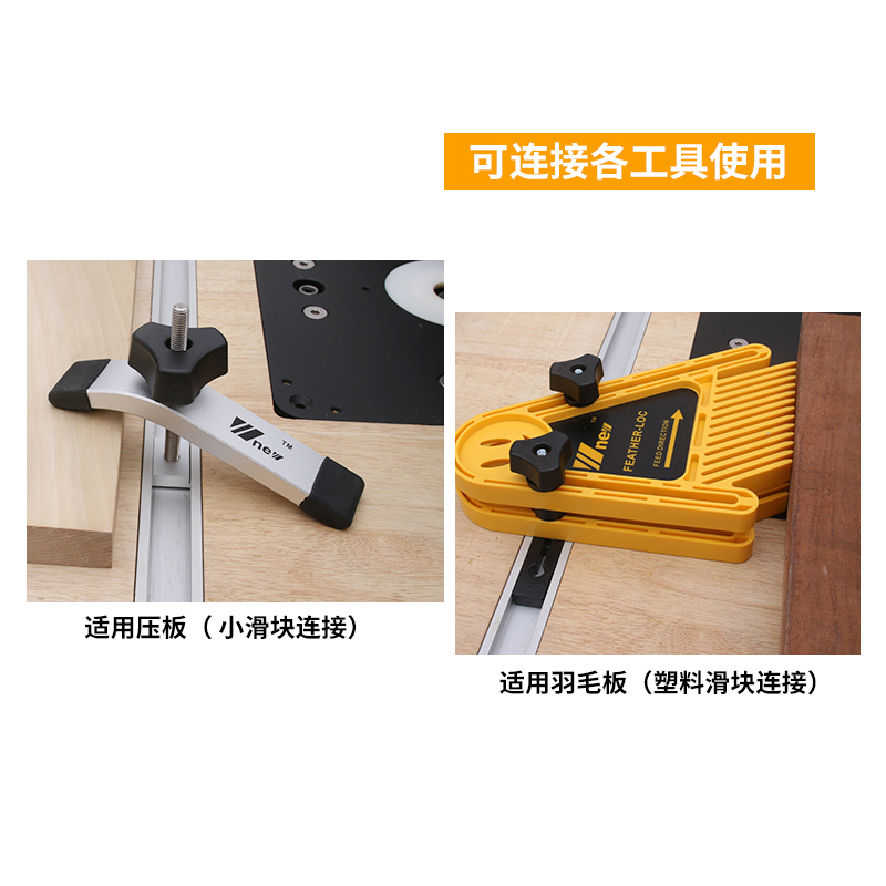 Universal Groove DeWalt IN Push Handle T-slot Fence Limit Upgrade Woodworking Slider Table Saw Inverted DIY Tool WuXin
