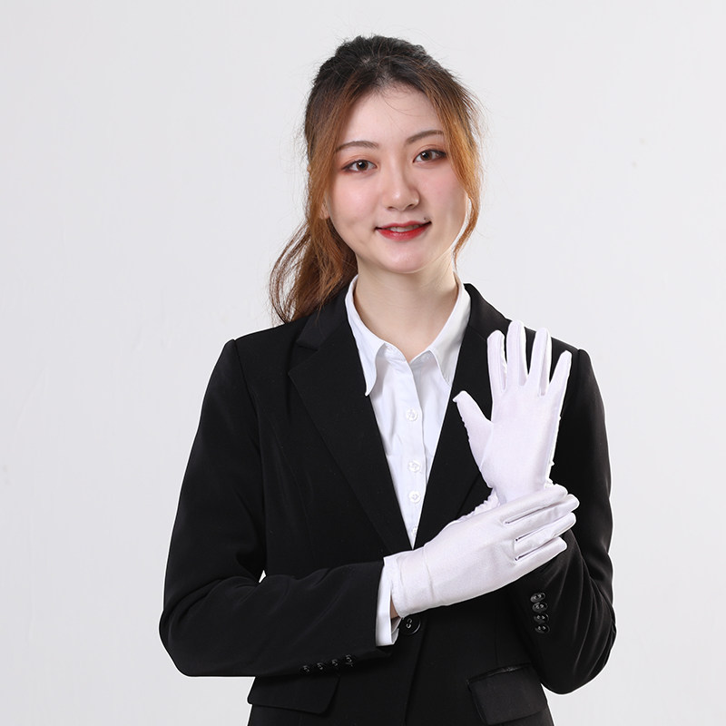 High Elasticity Thin Spandex White Gloves for Performance, Dance, Etiquette, Security, Jewelry, Labor Protection, Tight Fit, Sun Protection, and Cycling