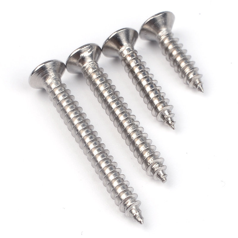 Самонарезающие винты с крестовым шлицем KA из нержавеющей стали 304, потайная и цилиндрическая головки, удлинённые M2.2 M2.6 M3