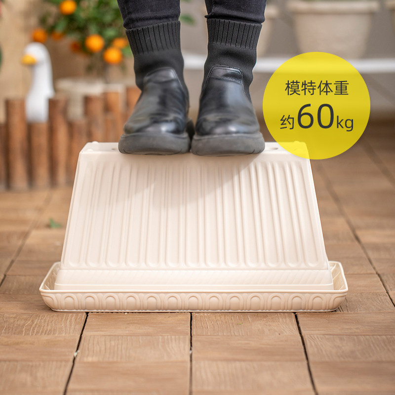 Ирис имитация керамического пластика большой прямоугольный усиленный цветочный горшок для балкона для овощей и клубники