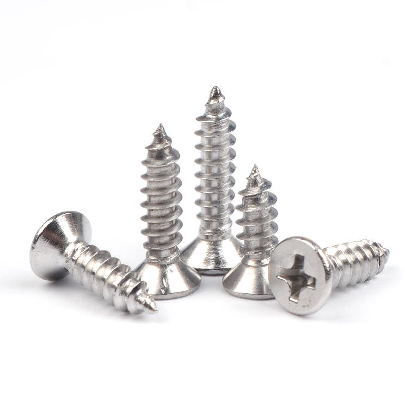 Самонарезающие винты с крестовым шлицем KA из нержавеющей стали 304, потайная и цилиндрическая головки, удлинённые M2.2 M2.6 M3