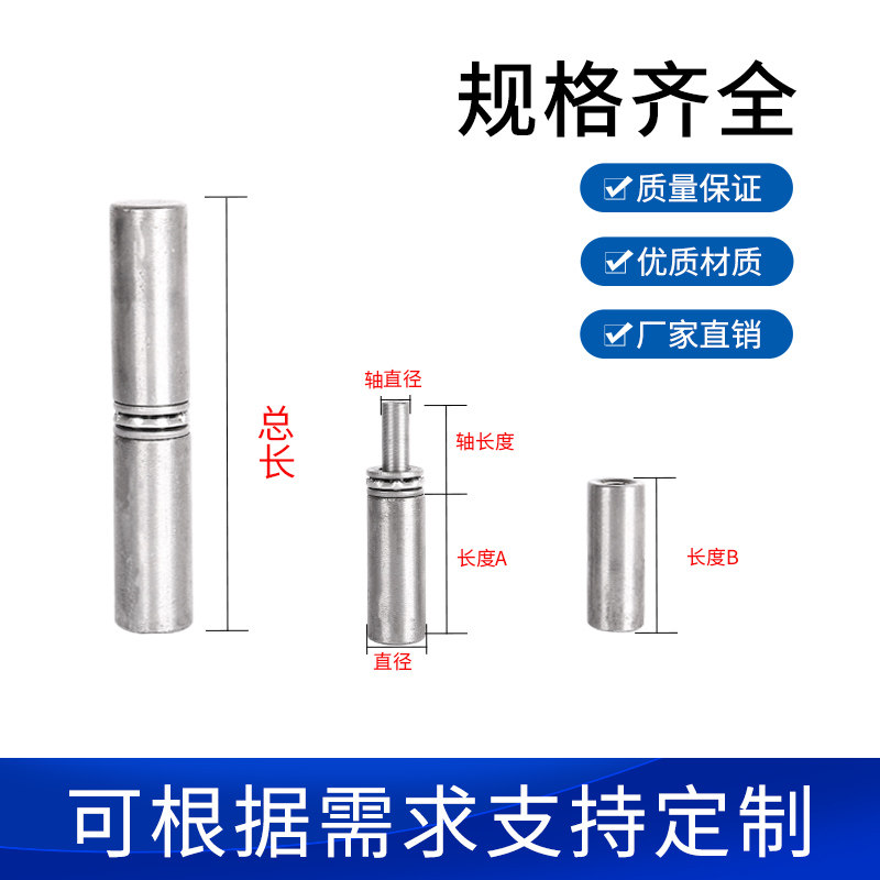 Сварной осевой штифт для железных дверей, снятие для противопожарных дверей, скрытых дверей, цилиндрический шарнир для электрошкафа, тяжелые петли для ворот