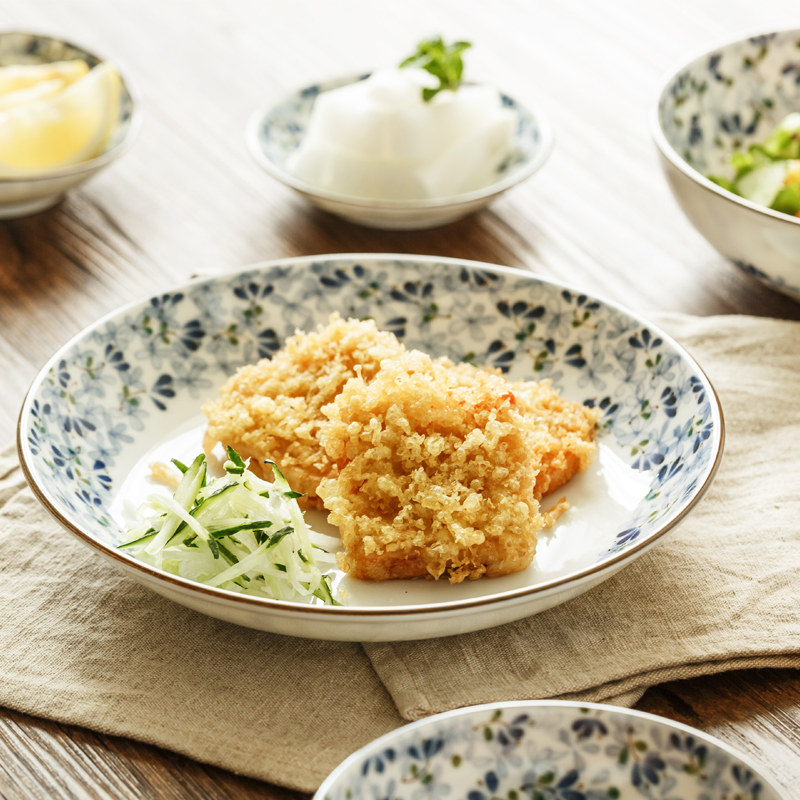 Керамическая миска Taoquju Small Blue Bud Guangfeng, японский импорт, тарелка, миска, домашняя японская посуда, суповая миска