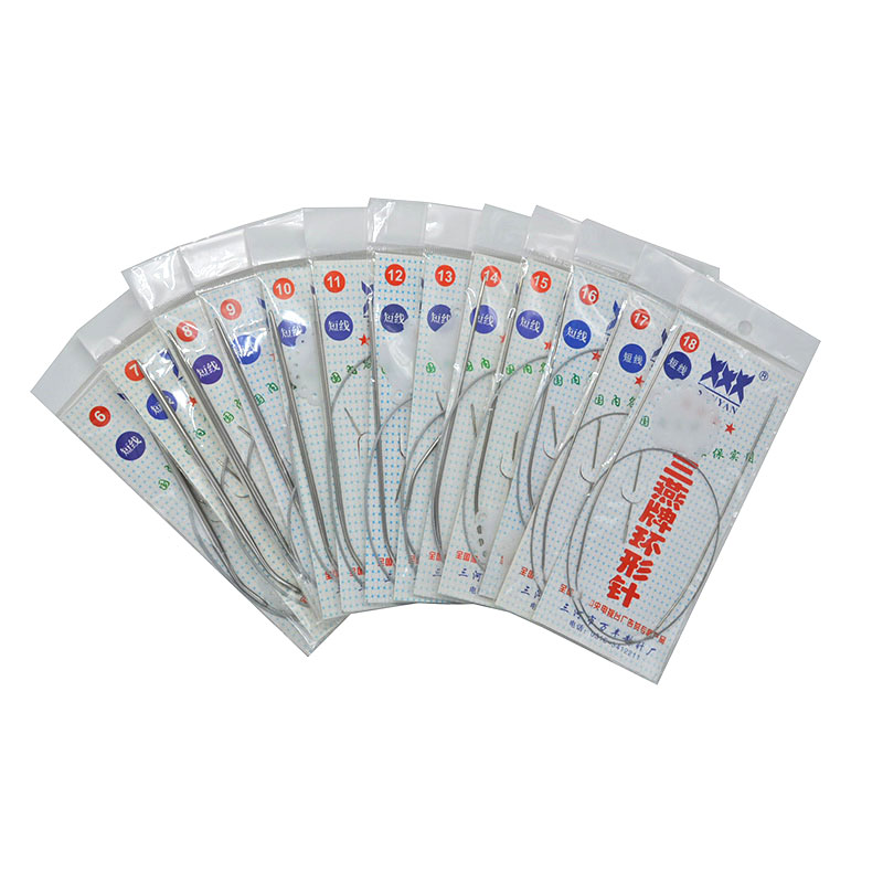 SANYAN 60 см круговые вязальные спицы из нержавеющей стали с тросом из стальной проволоки