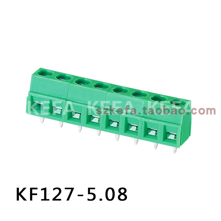 Винтовой PCB клеммник KF127-5.0/5.08мм экологичный сквозной контакт железная/медная квадратная защелка 2P3P