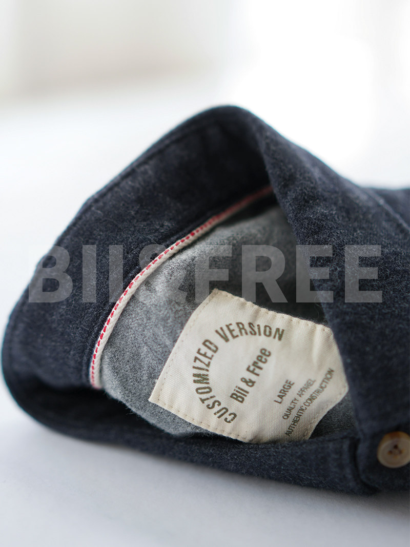 Осенняя оригинальная мужская рубашка с длинным рукавом слим-фит в стиле Юй Вэньлэ, темно-синяя, чистый хлопок, повседневная молодежная рубашка