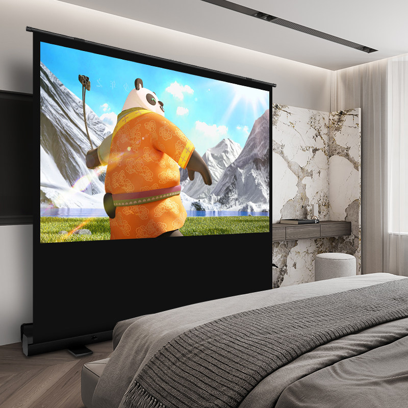 Антибликовый экран для проектора 100 дюймов XGIMI, JMGO, Dangbei, напольный подъемный, портативный, без сверления, для 4K проекторов