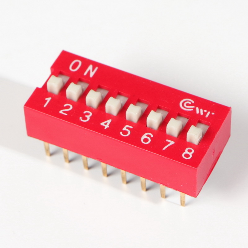 Высококачественный DIP переключатель WT11-DS-02P04R06 с 2.54 мм, плоский переключатель, красная медь с позолотой, сеть CWT