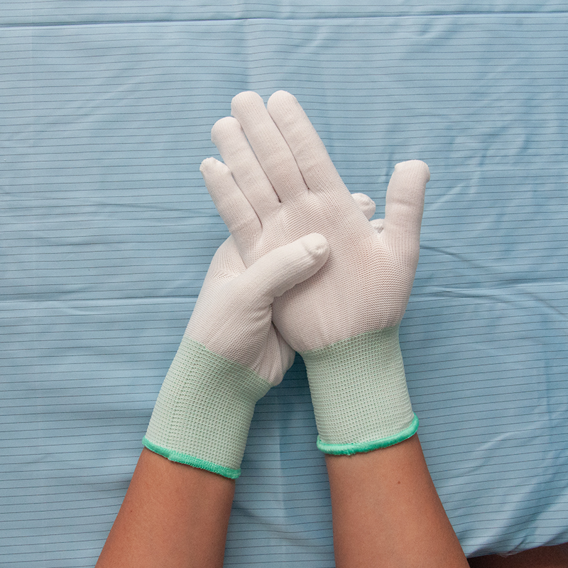 13-ниточные белые нейлоновые перчатки без пыли антистатические для сборочных работ утолщенные износостойкие противоскользящие рабочие перчатки напрямую от производителя