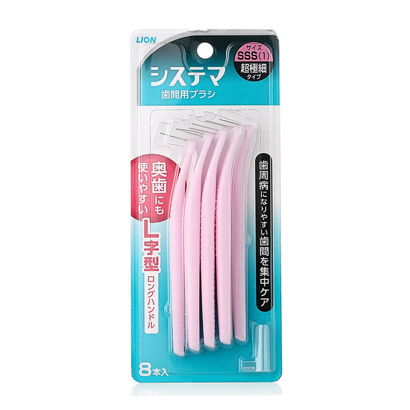Бесплатная доставка Японская ультратонкая межзубная щетка Lion для ортодонтической очистки межзубных промежутков